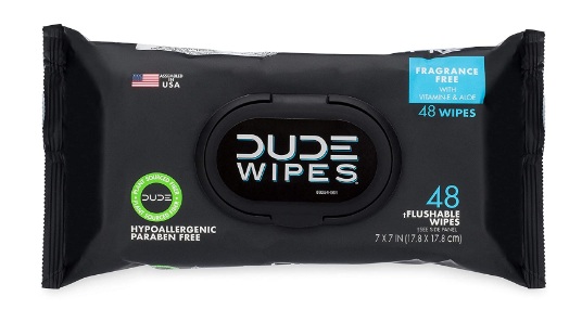 DUDE Flushable Wipes - can baby wipes be flush