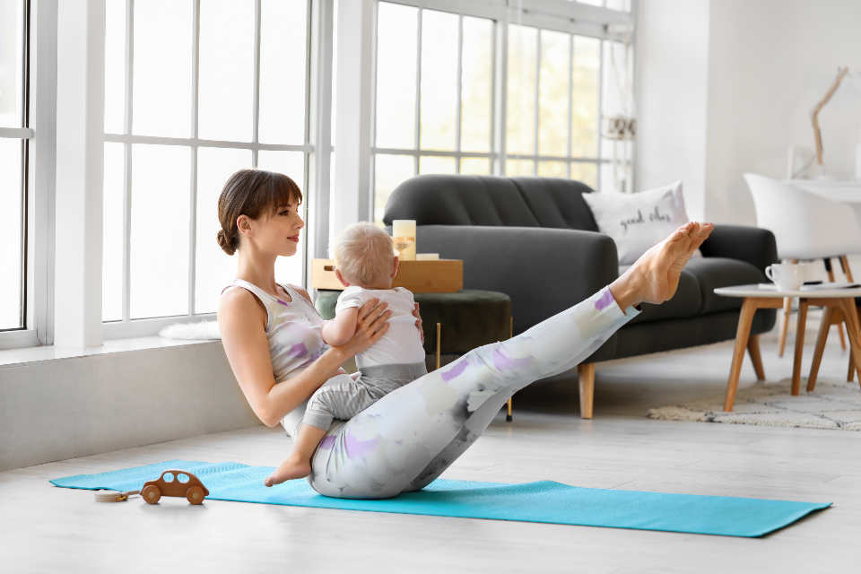 Leg Raises - Postpartum Workout Plan for Breastfeeding Moms